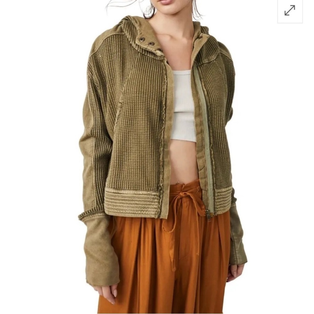 Free People One Mason Hoodie in Fawn Size S NWT
